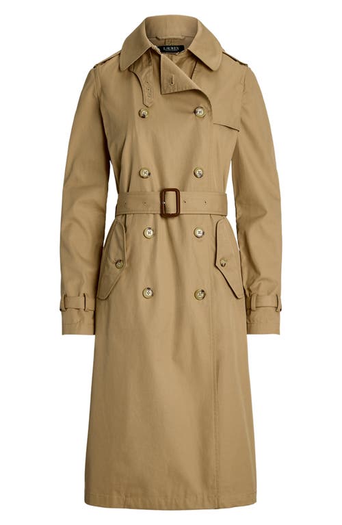RALPH LAUREN LAUREN RALPH LAUREN WATER REPELLENT BELTED TWILL TRENCH TRENCH COAT