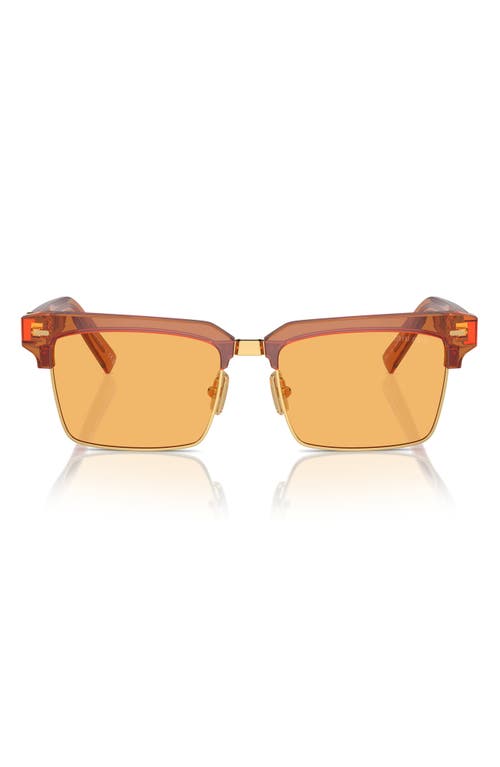 Shop Miu Miu 54mm Square Sunglasses In Yellow