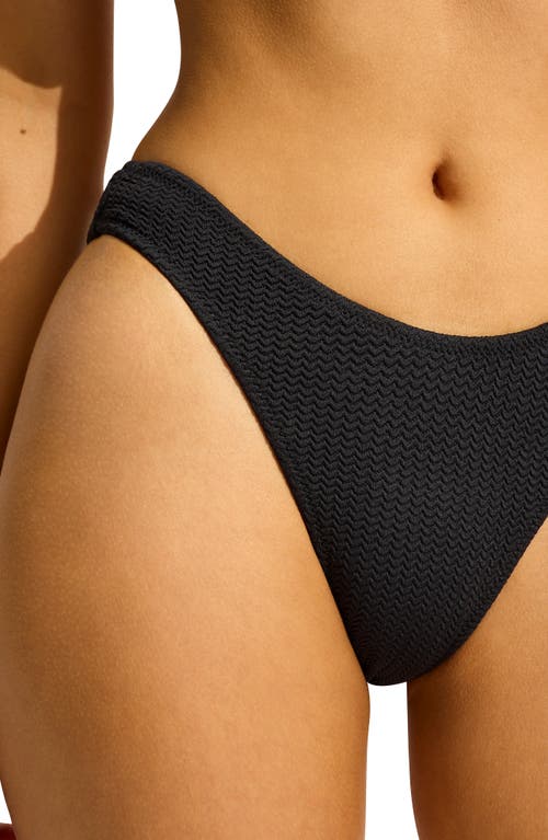 Shop Seafolly Rio High Cut Bikini Bottoms In Black