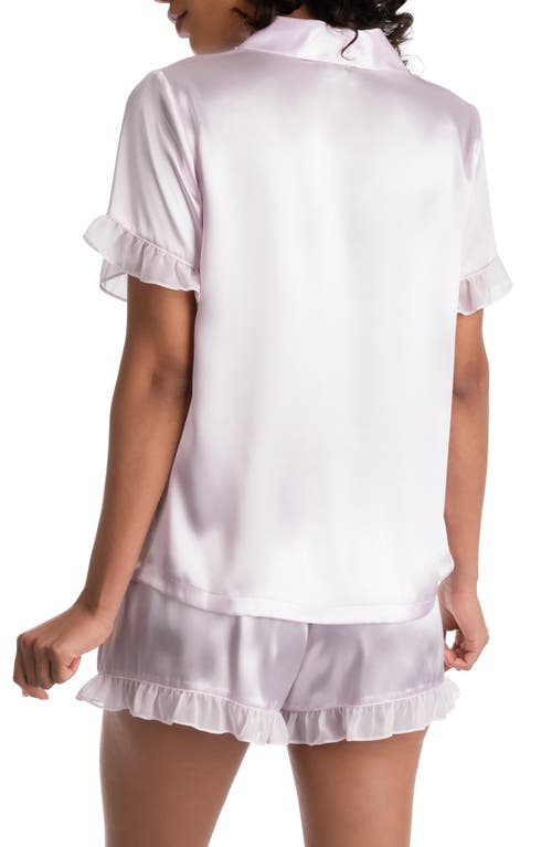 Shop In Bloom By Jonquil Alice Ruffle Trim Short Pajamas In Pale Pink