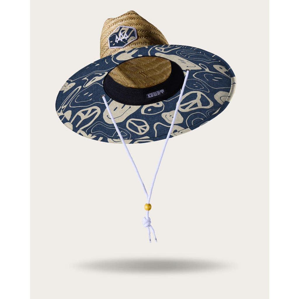 Hemlock Harvey Straw Lifeguard Hat In Smiley Faces