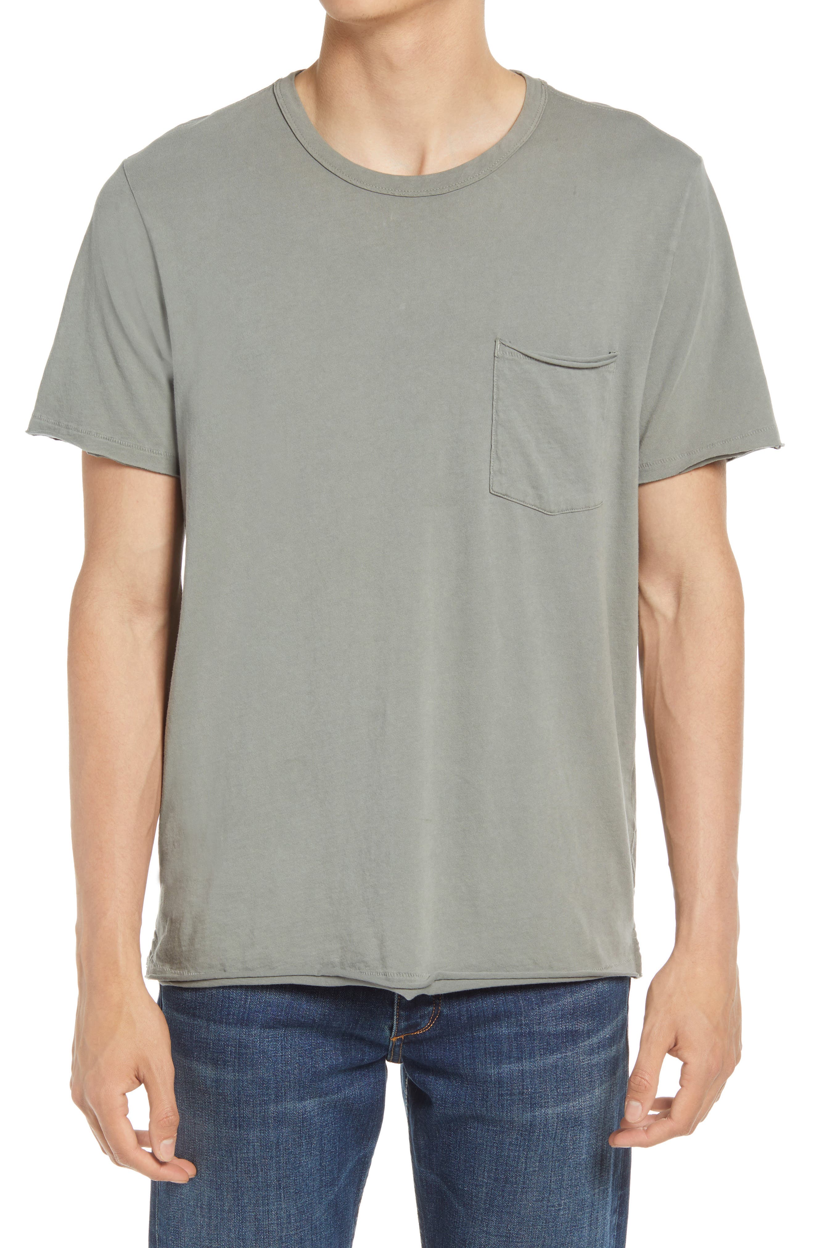rag & bone Miles Pocket T-Shirt in Blue Grey at Nordstrom, Size X-Large