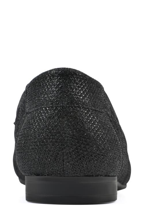 Cliffs By White Mountain Bocah Cap Toe Ballet Flat In Black Glitter Fabric