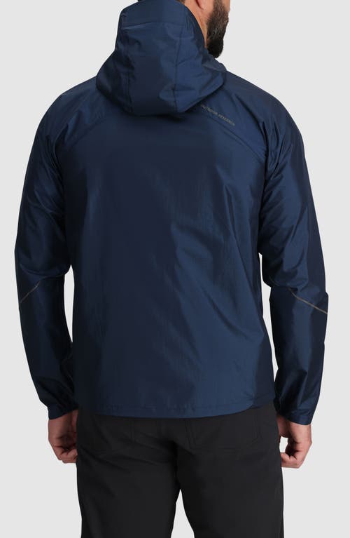 Outdoor Research Helium Rain Ultralight Hooded Jacket In Harbor