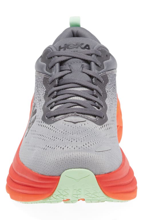 Shop Hoka Bondi 8 Running Shoe In Castlerock/flame