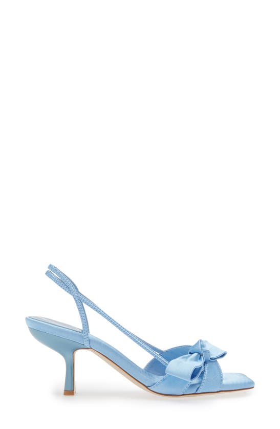 Shop Jeffrey Campbell Take A Bow Slingback Sandal In Light Blue Satin