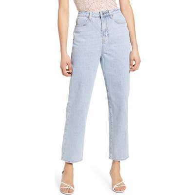 Ptcl Wedgie Fit High Waist Crop Jeans, Blue