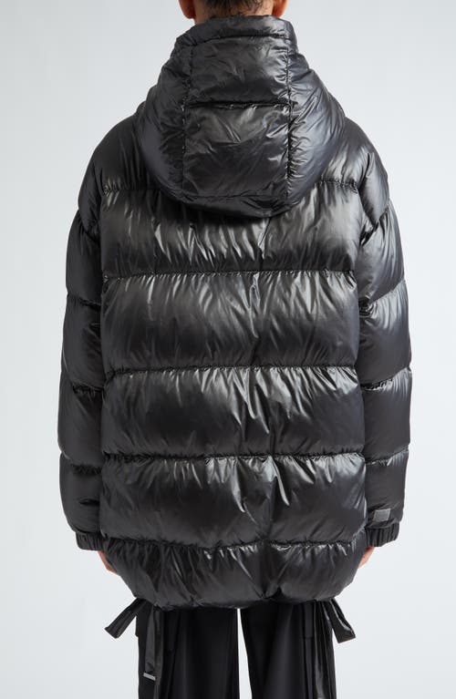 Shop Max Mara The Cube Spacepi Water Repellent Down Hooded Jacket In Dark Grey