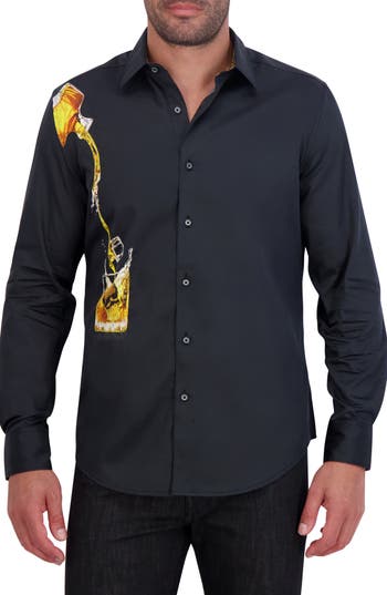 Robert Graham On Ice Long Sleeve Woven Button-up Shirt In Black