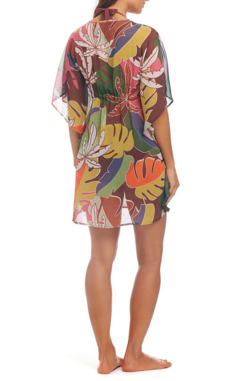 Shop Rod Beattie Chiffon Cover-up Caftan In Multi