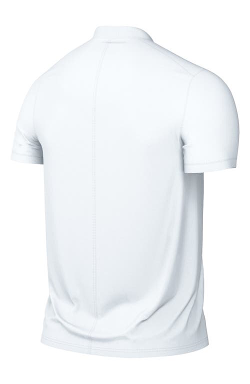 Shop Nike Dri-fit Victory Blade Collar Polo In White/black