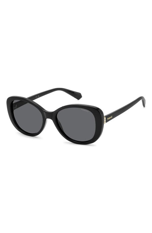 POLAROID POLAROID 55MM POLARIZED ROUND SUNGLASSES 