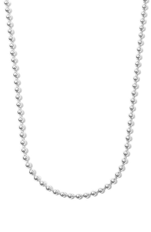 Manhattan Ball Chain Necklace in Silver