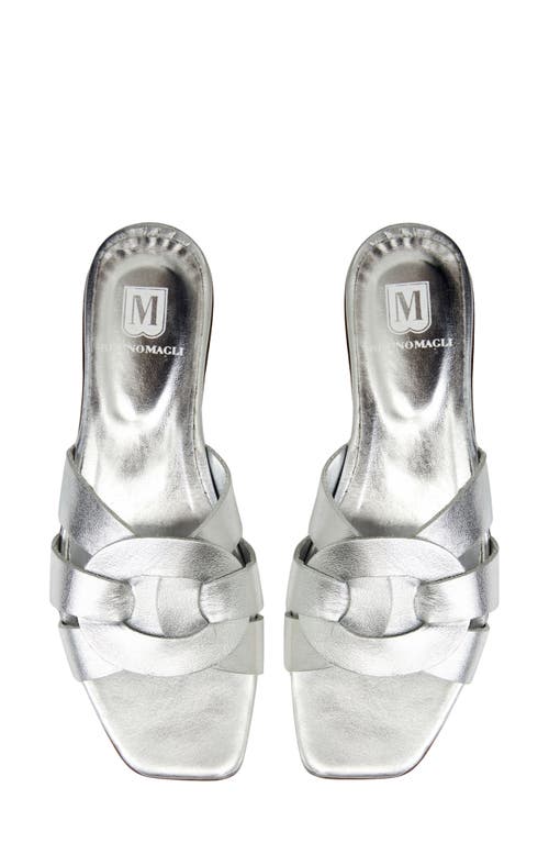 Shop Bruno Magli Alessia Sandal In Silver Metallic