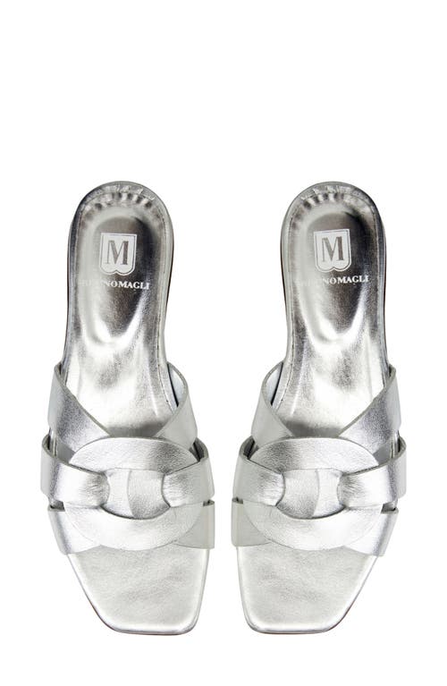 Bruno Magli Alessia Sandal In Silver Metallic
