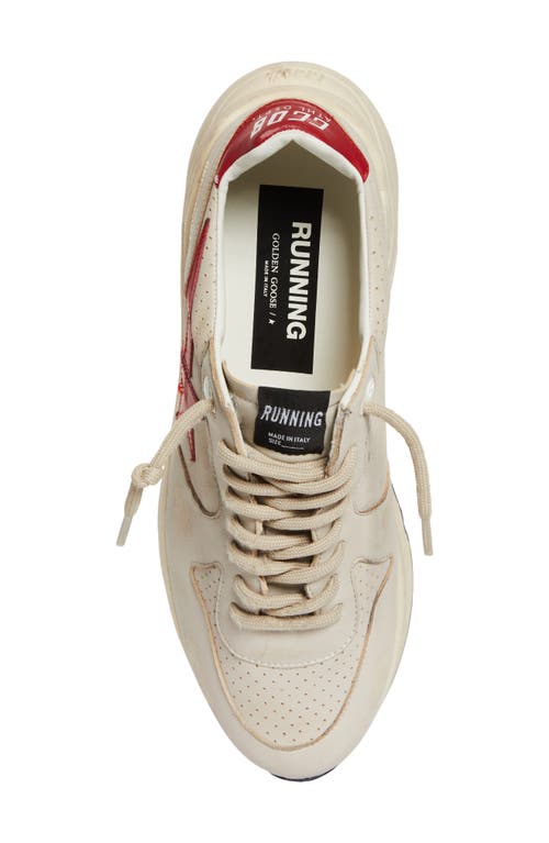 Shop Golden Goose Running Sole Sneaker In Grey/red