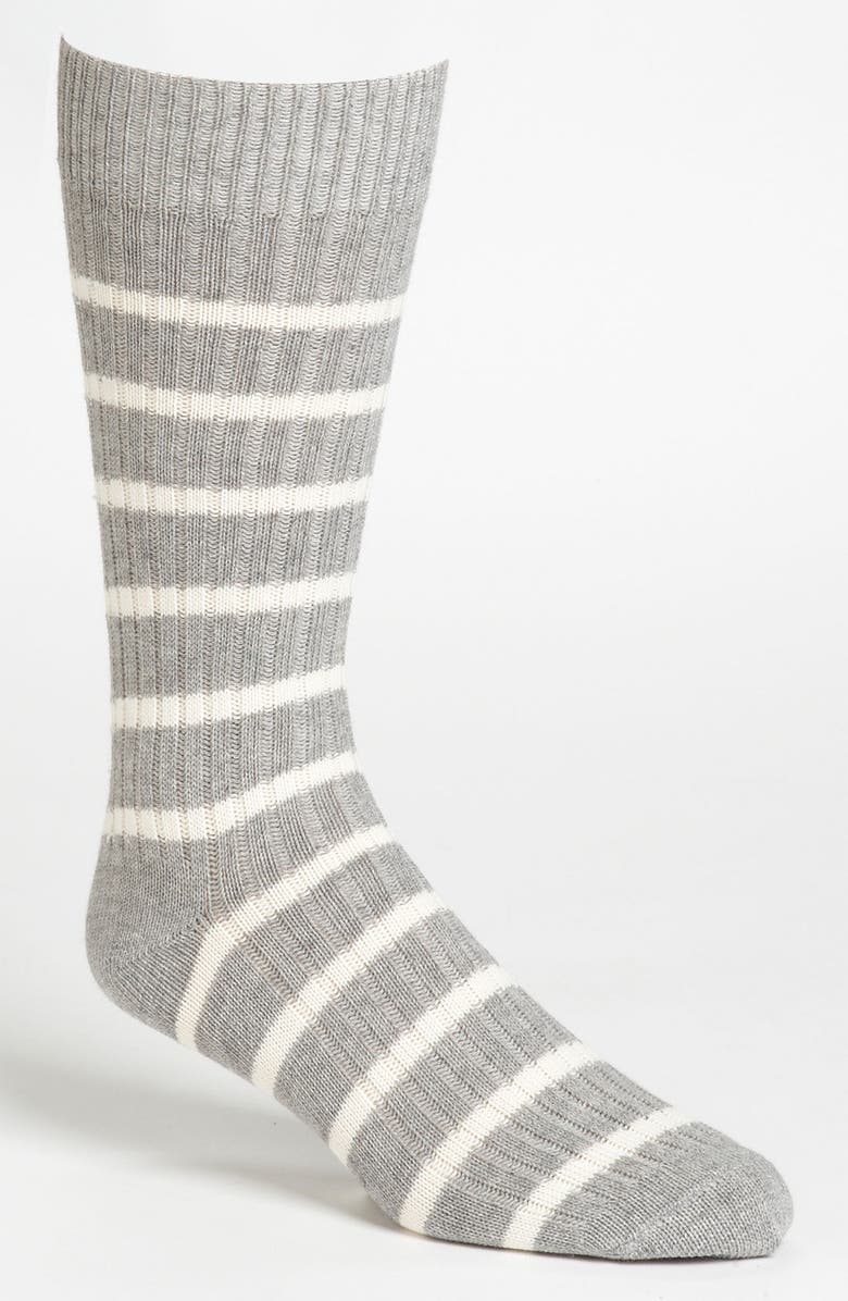 Brooks Brothers 'University' Stripe Crew Socks | Nordstrom