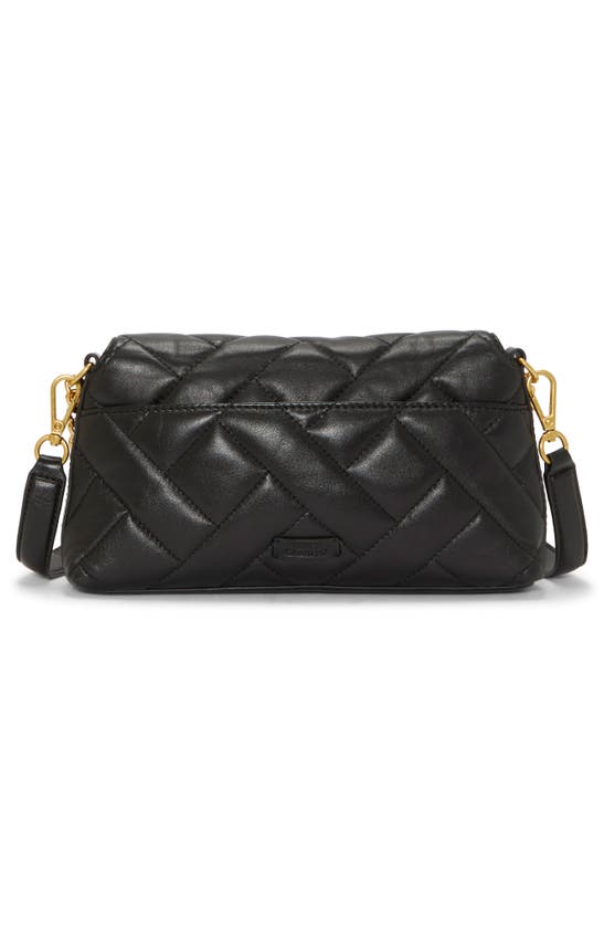 Shop Vince Camuto Kisho Quilted Leather Crossbody Bag In Black Sheep Hunter