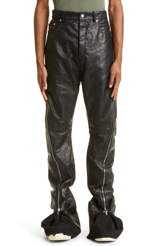 Rick Owens Bolan Banana Zip Calfskin Leather Pants In Black | ModeSens