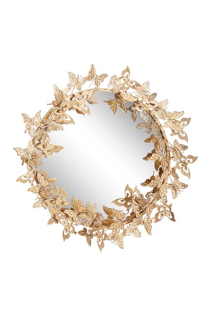 Willow Row Large Round Metallic Gold Erfly Hanging Wall Mirror Nordstrom Rack - Hanging Wall Mirror Willow Row Large Round Metallic Gold Erfly Hanging Wall Mirror Nordstrom Rack - Hanging Wall Mirror