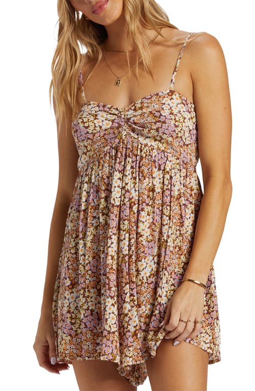 Shop Billabong Floral Romper In Toasted Coconut