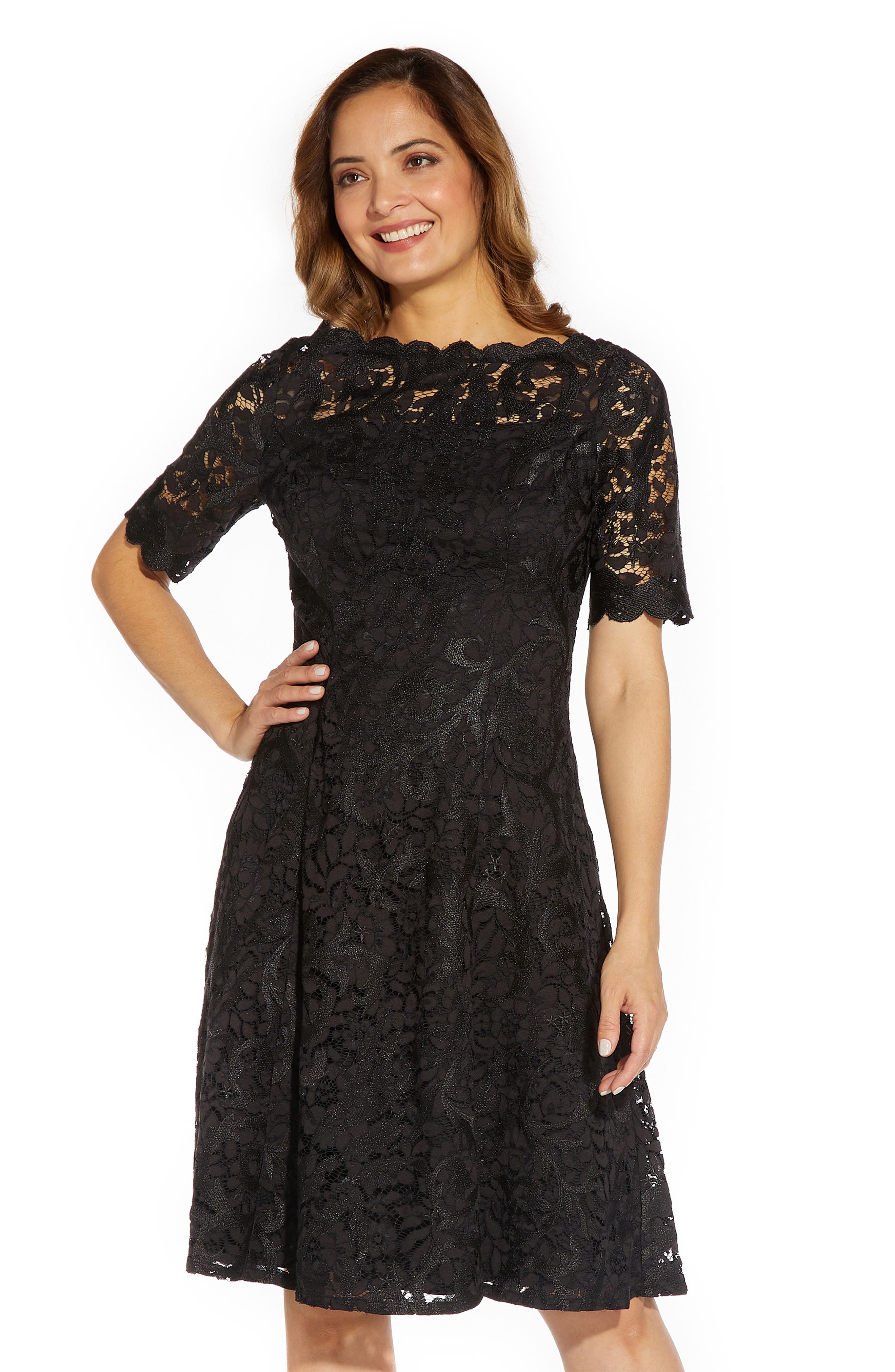 Adrianna Papell Embroidered Lace Cocktail Dress Nordstrom