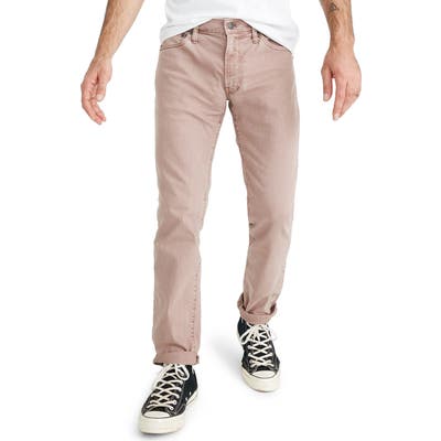 Madewell Everyday Flex Garment Dyed Slim Fit Jeans, Pink