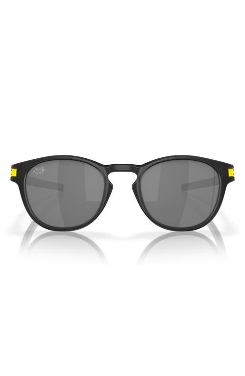 Oakley Latch 53mm Prizm Oval Sunglasses in Matte Black at Nordstrom