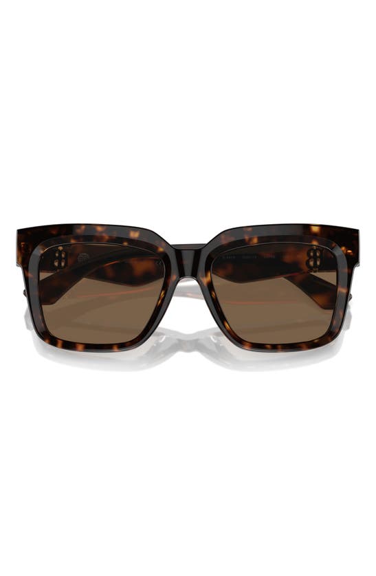 Shop Burberry 54mm Square Sunglasses In Dark Havana