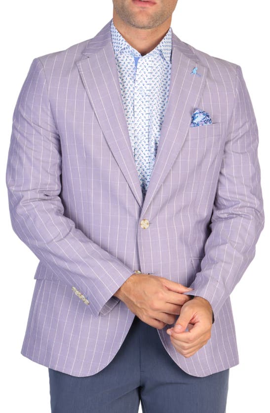 Tailorbyrd Mini Windowpane Sport Coat In Lilac