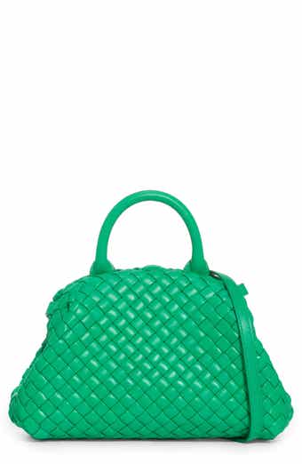 BOTTEGA VENETA: Cobble intreccio nappa leather bag - Green