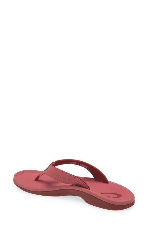 Shop Olukai Ohana Flip Flop In Red Earth/red Earth