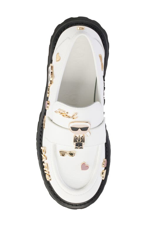 Shop Karl Lagerfeld Paris Gaston Lug Sole Loafer In Bright White