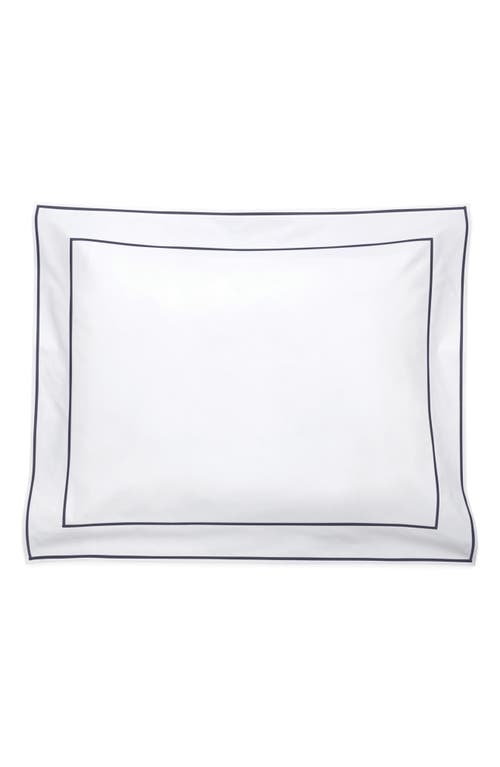 Shop Matouk Ansonia Pillow Sham In White/navy