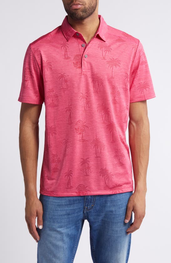 Shop Tommy Bahama Palm Coast Palmera Islandzone® Recycled Polyester Polo In Fuschia Rose