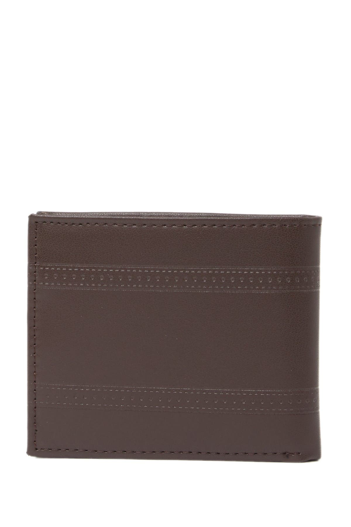 Tallia | Bifold Leather Wallet with Embossed Pattern | Nordstrom Rack