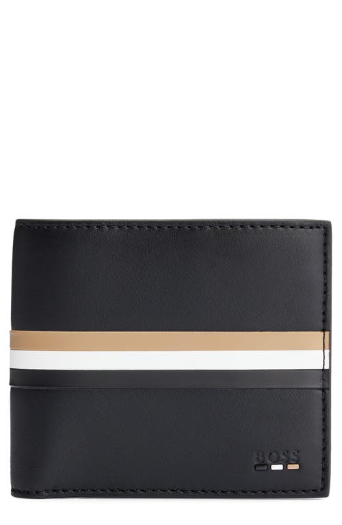 Ray Faux Leather Bifold Wallet in Black