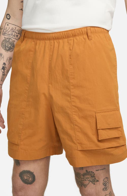 Shop Nike Life Drawstring Cargo Camp Shorts In Monarch/monarch