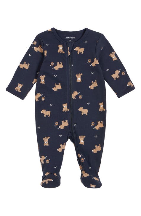 Baby Boy Fix It Friends Organic Cotton Footie main image 1