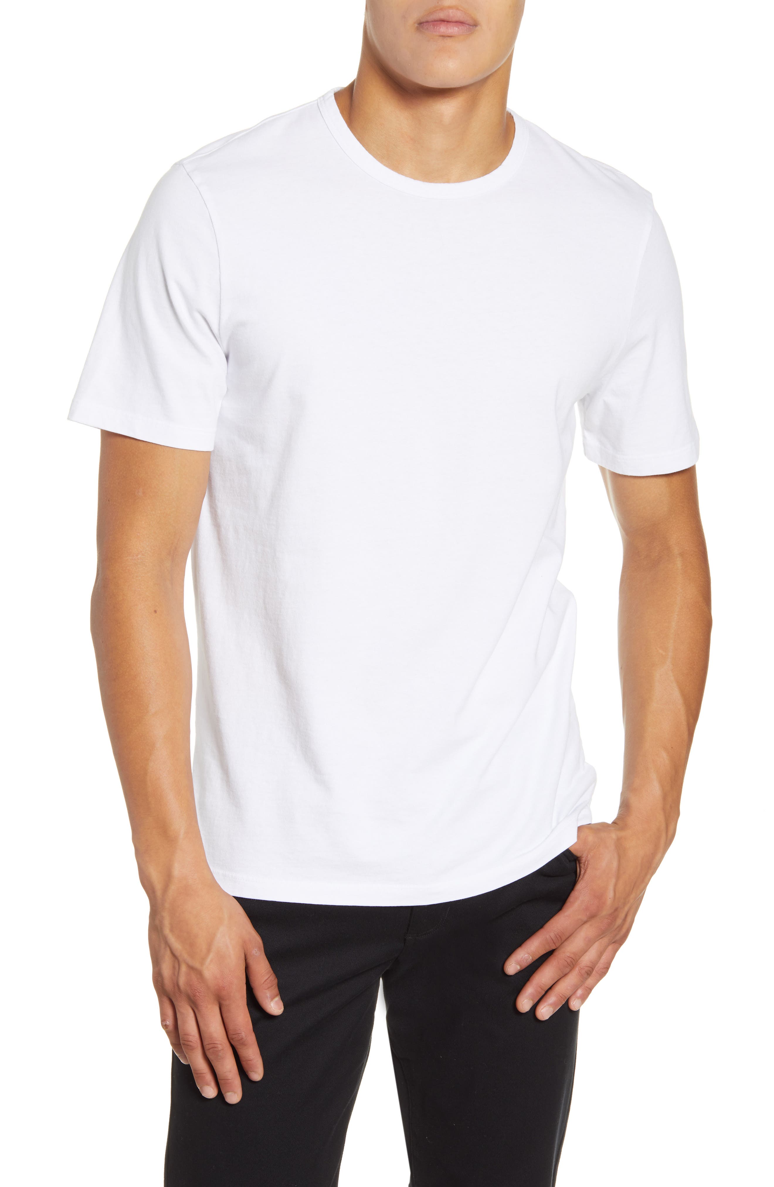 man in white tee shirt