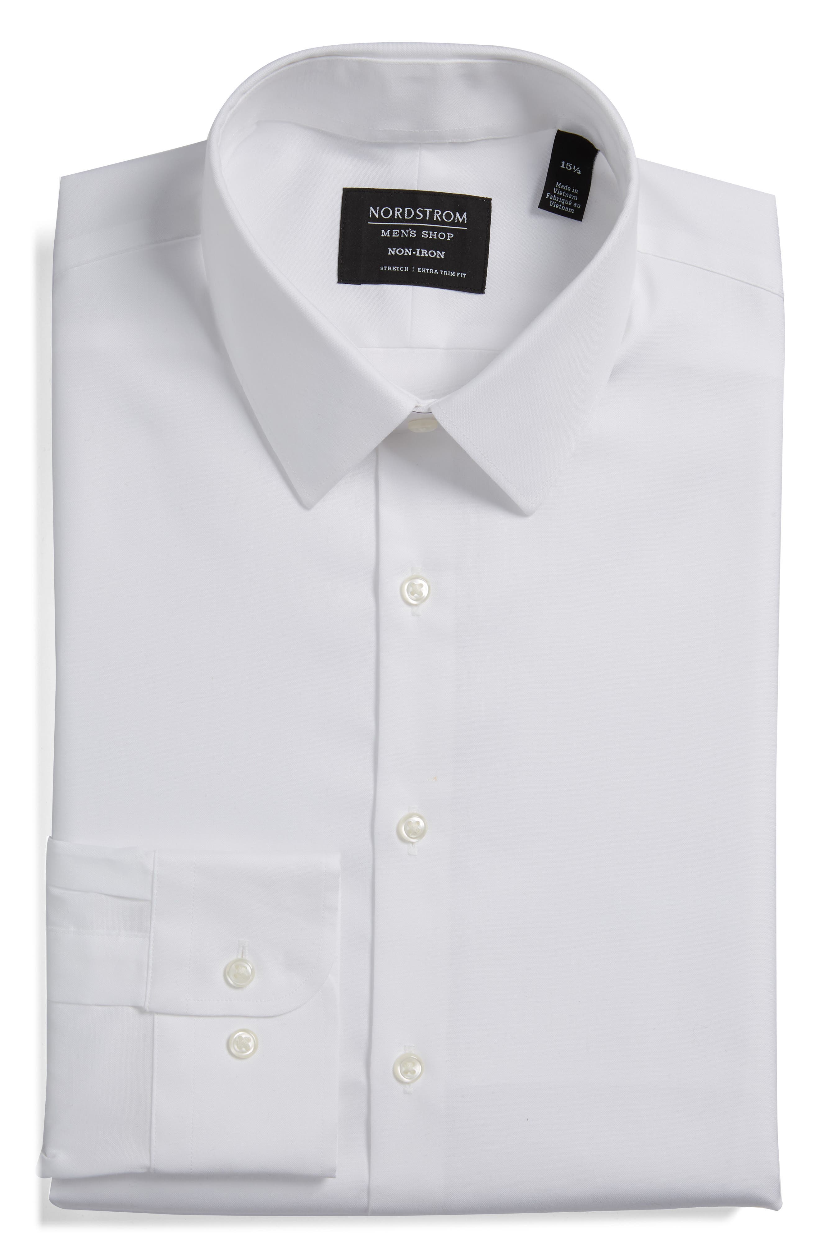 Nordstrom Extra Trim Fit Non-Iron Solid 