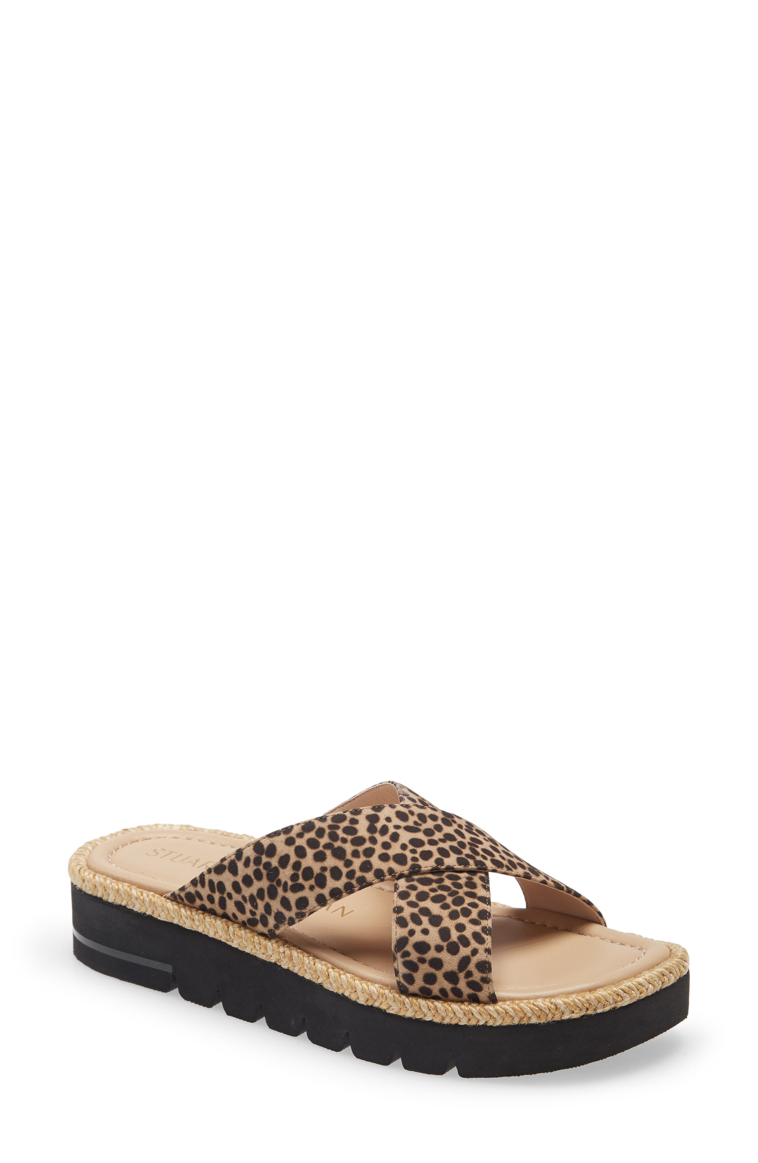 stuart weitzman leopard sandals
