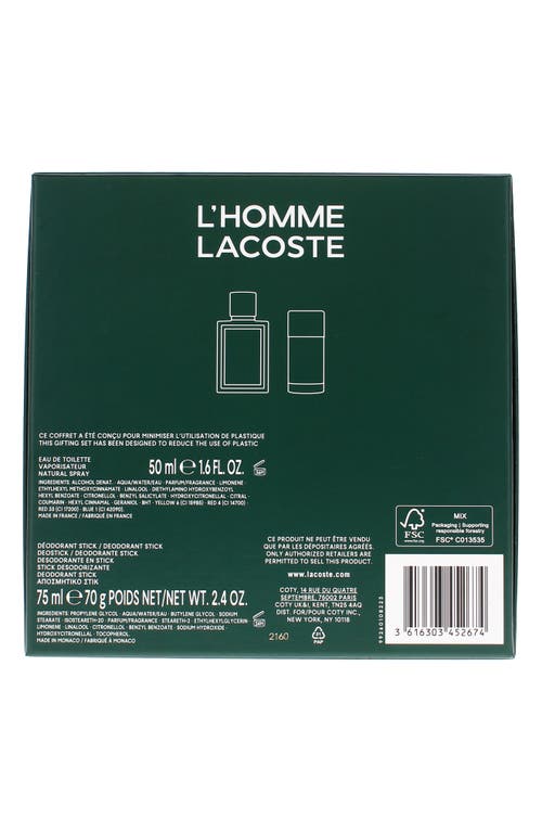 Lacoste L'homme Gift Set In No Color