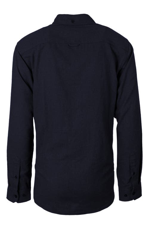 Burnside Yarn Dye Flannel Button-up Shirt In Denim