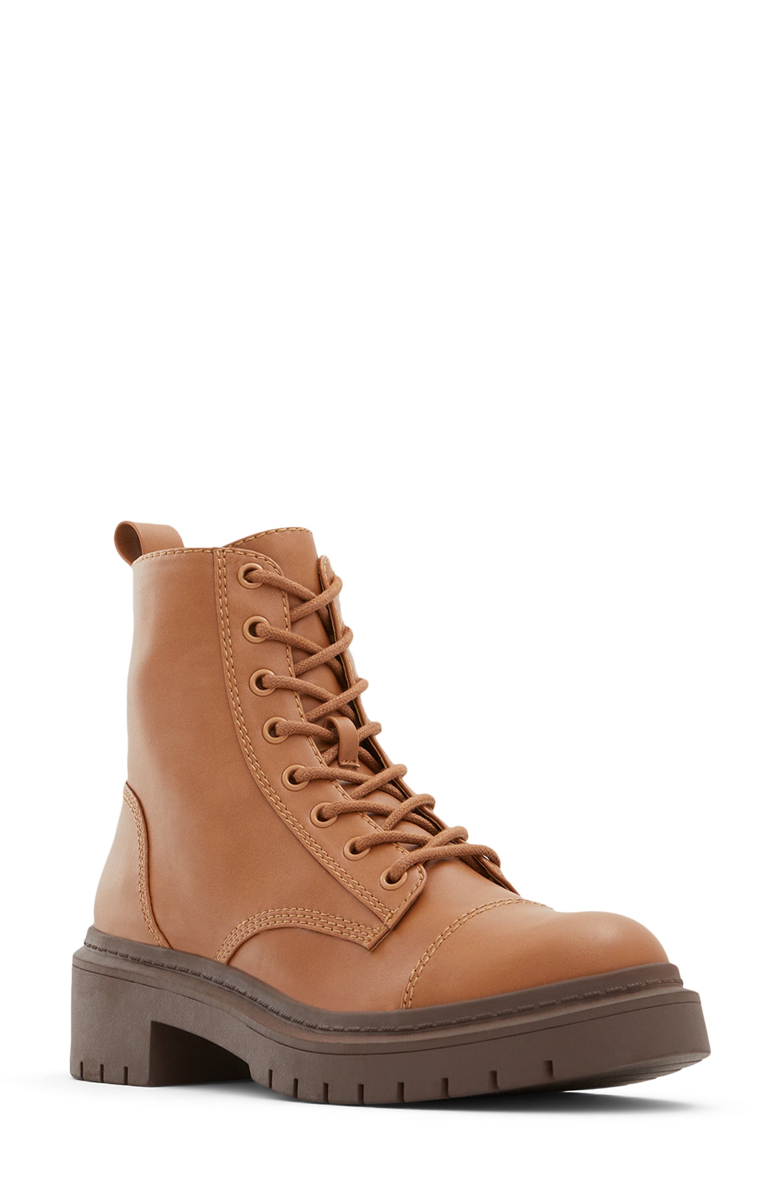 ALDO Goer Lace Up Bootie in Cognac 