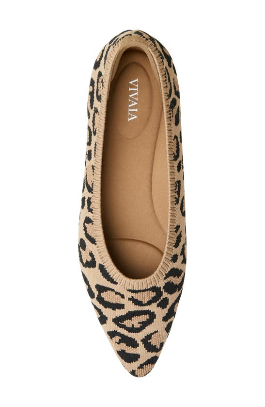 Shop Vivaia Aria 5º Pointed Toe Flat In Leopard