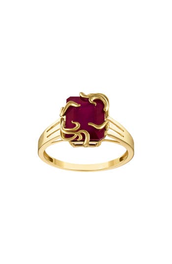 Fzn Medusa 10k Gold Ruby Ring In Ruby