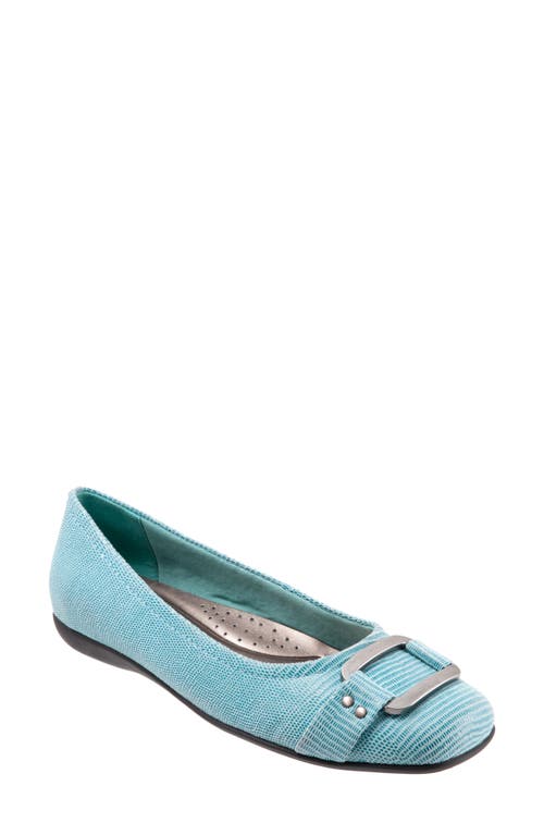Trotters Sizzle Signature Flat - Multiple Widths Available Aqua Leather at Nordstrom,
