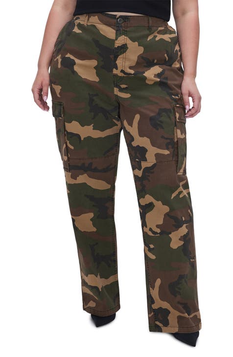 AKARMY Womens Cargo Pants with Pockets Outdoor Casual Ripstop Camo
