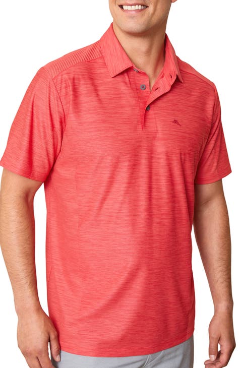 Men's Colosseum Red Wisconsin Badgers Big & Tall Santry Polo